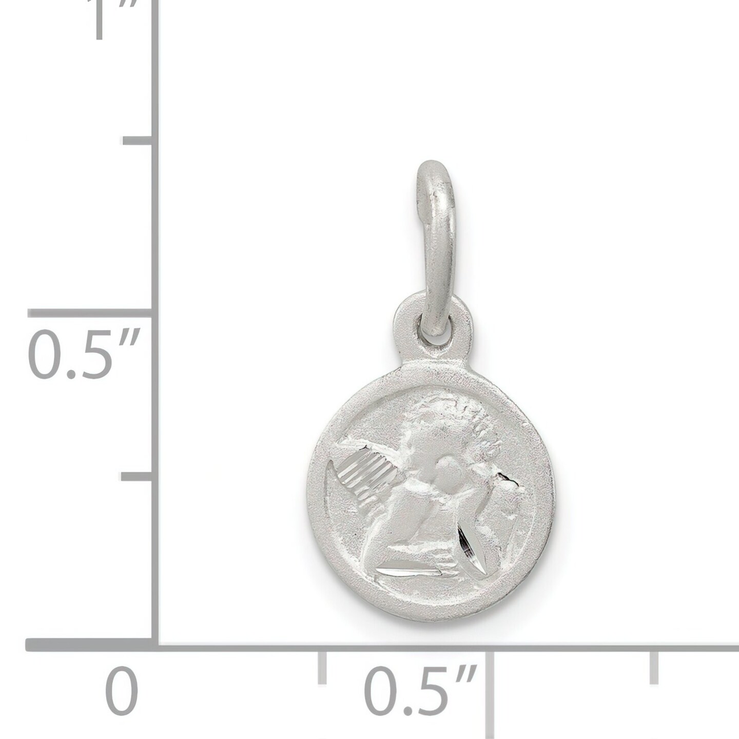 Sterling Silver Cherub Charm Angel Pendant Jewelry 19mm x 10mm