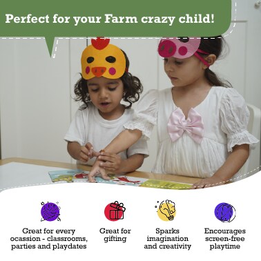 Farm Craft kit for 3 to 5 Year olds, 3 Craft Projects