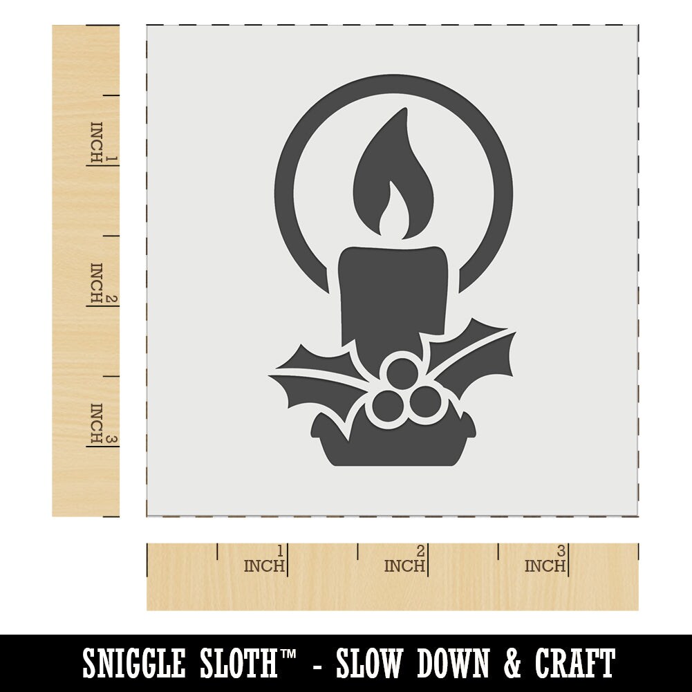 Christmas Candle Wall Cookie DIY Craft Reusable Stencil