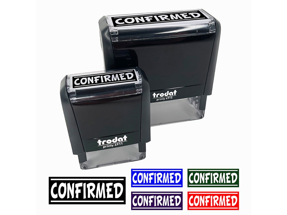 Confirmed Reversed Self-Inking Rubber Stamp Ink Stamper for Business Office