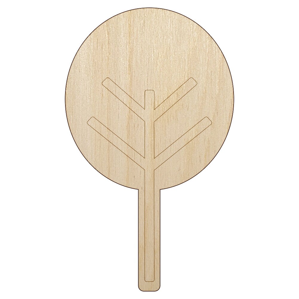 Cute Tree Unfinished Wood Shape Piece Cutout for DIY Craft Projects
