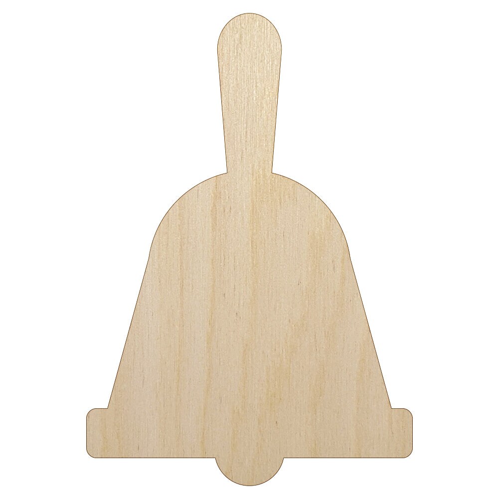Bell Solid Unfinished Wood Shape Piece Cutout for DIY Craft Projects