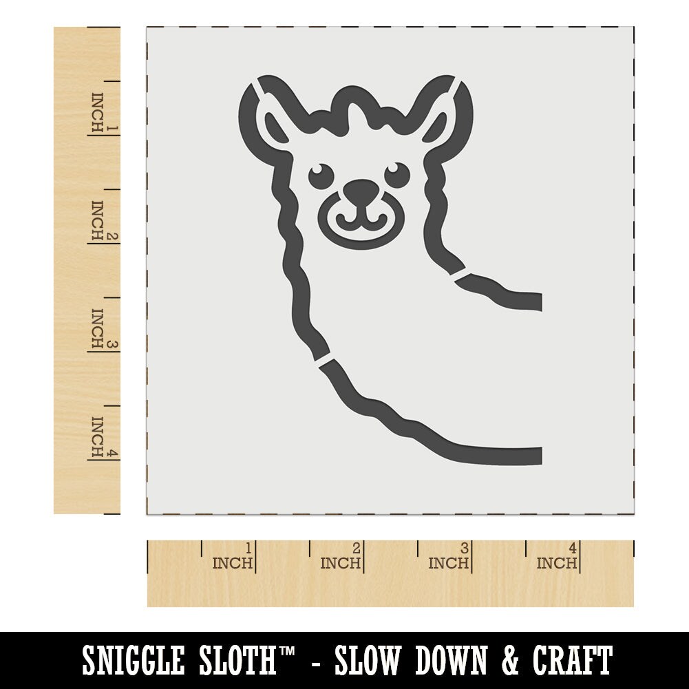 Peeking Llama Wall Cookie DIY Craft Reusable Stencil