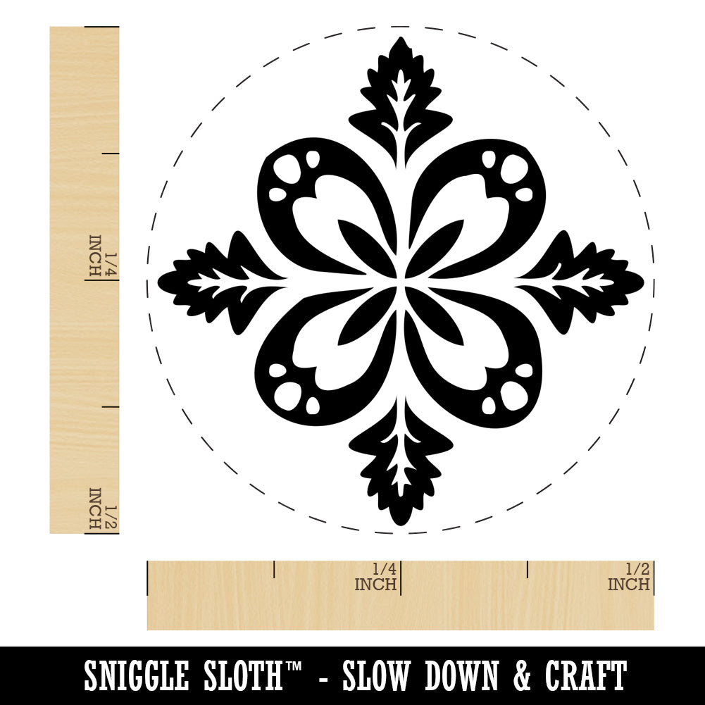 Flower with Round Petals Self-Inking Stamp