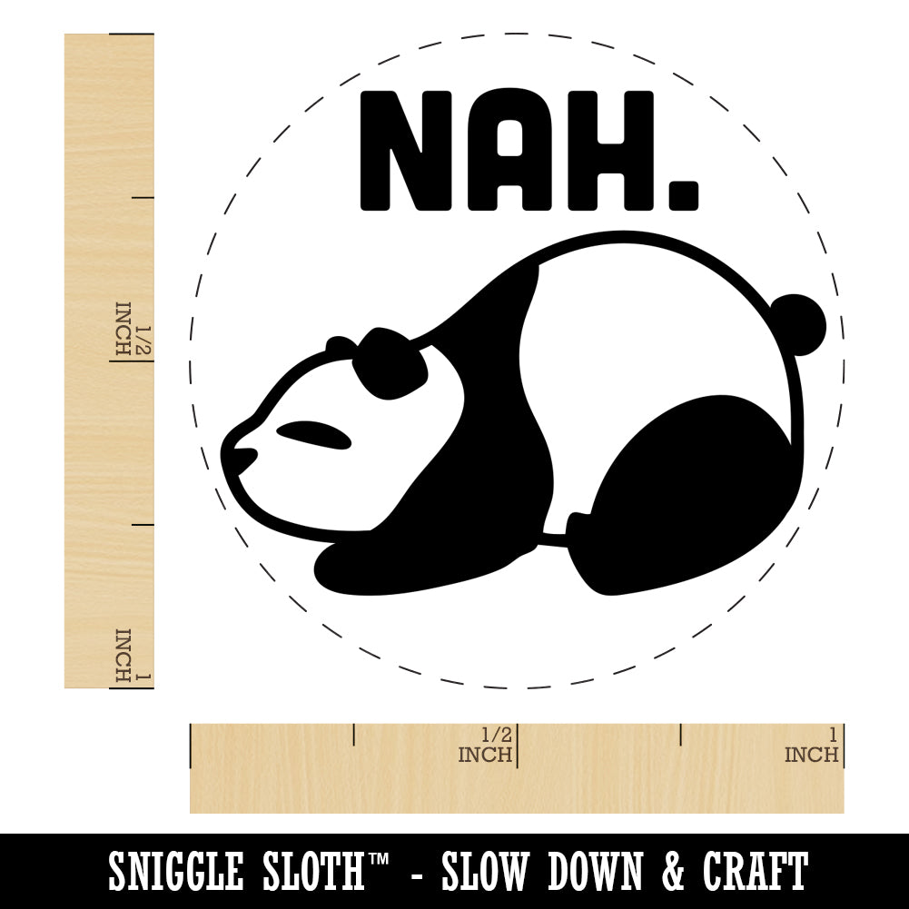 Nah Cute and Lazy Panda Doesn&#x27;t Want to do Anything Self-Inking Rubber Stamp for Stamping Crafting Planners