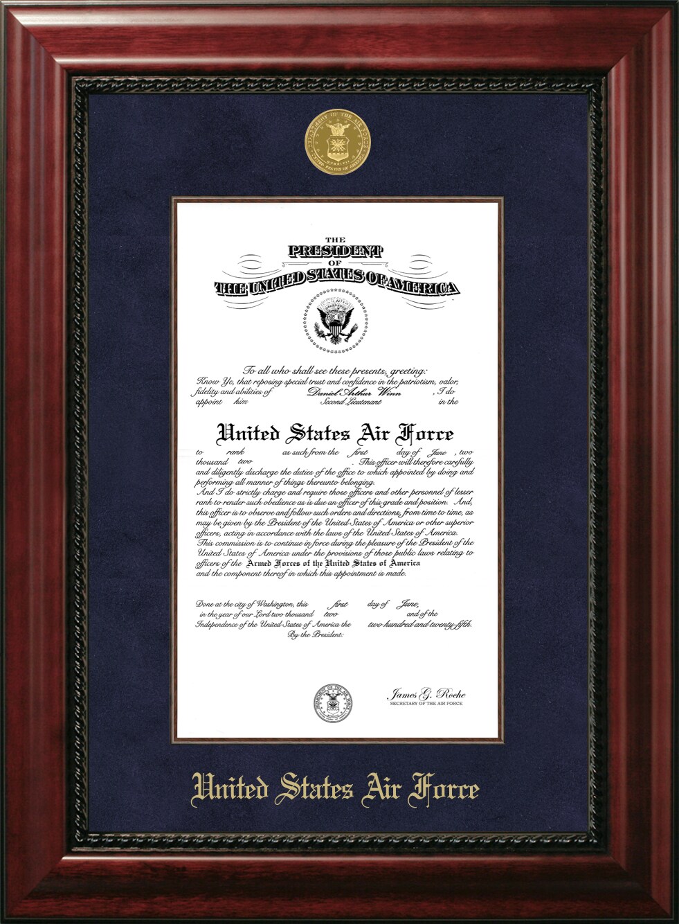 Patriot Frames Air Force 10x14 Certificate Executive Frame with Gold ...