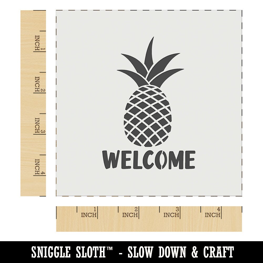 Pineapple Fruit Welcome Wall Cookie DIY Craft Reusable Stencil