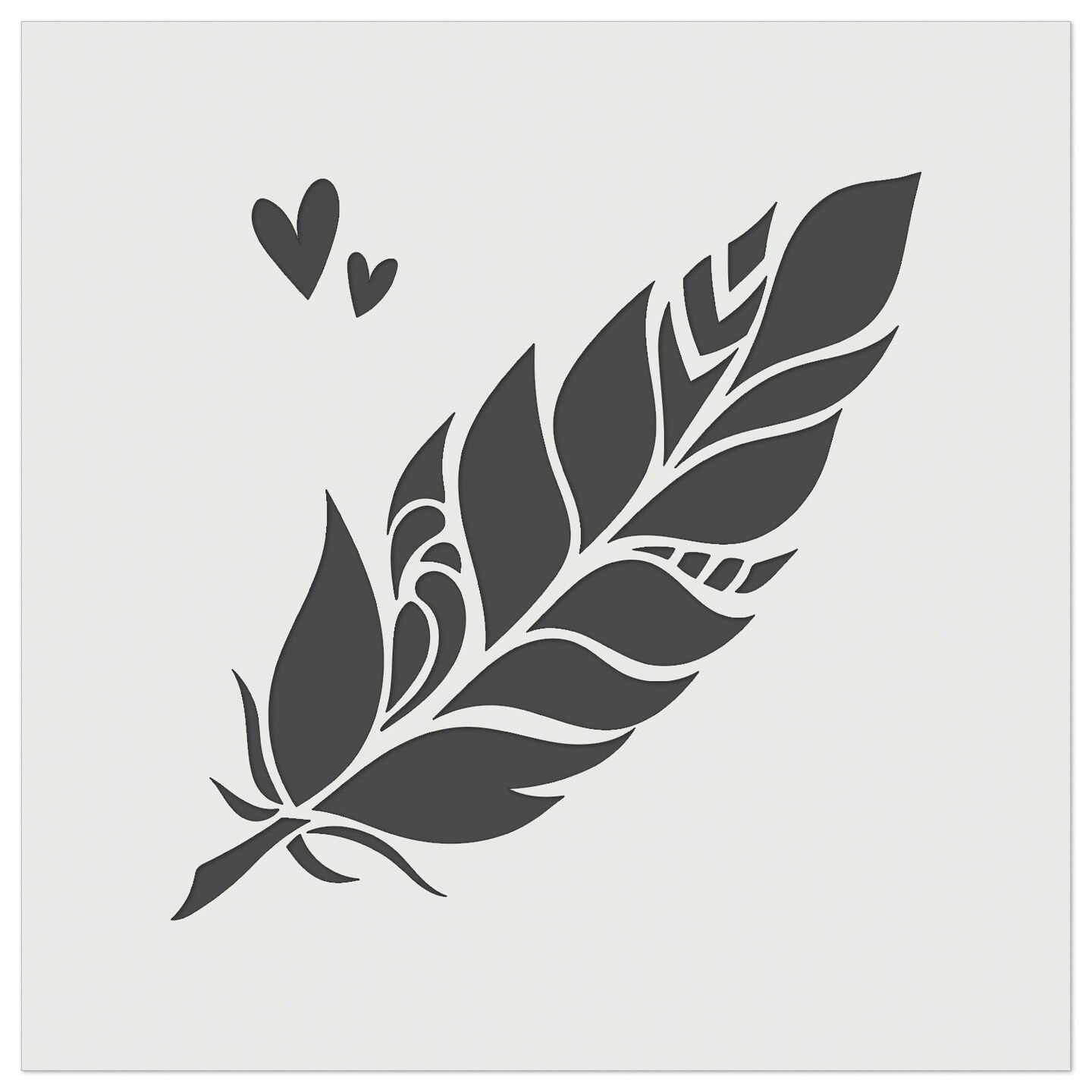 Artsy Boho Bohemian Feather Wall Cookie DIY Craft Reusable Stencil