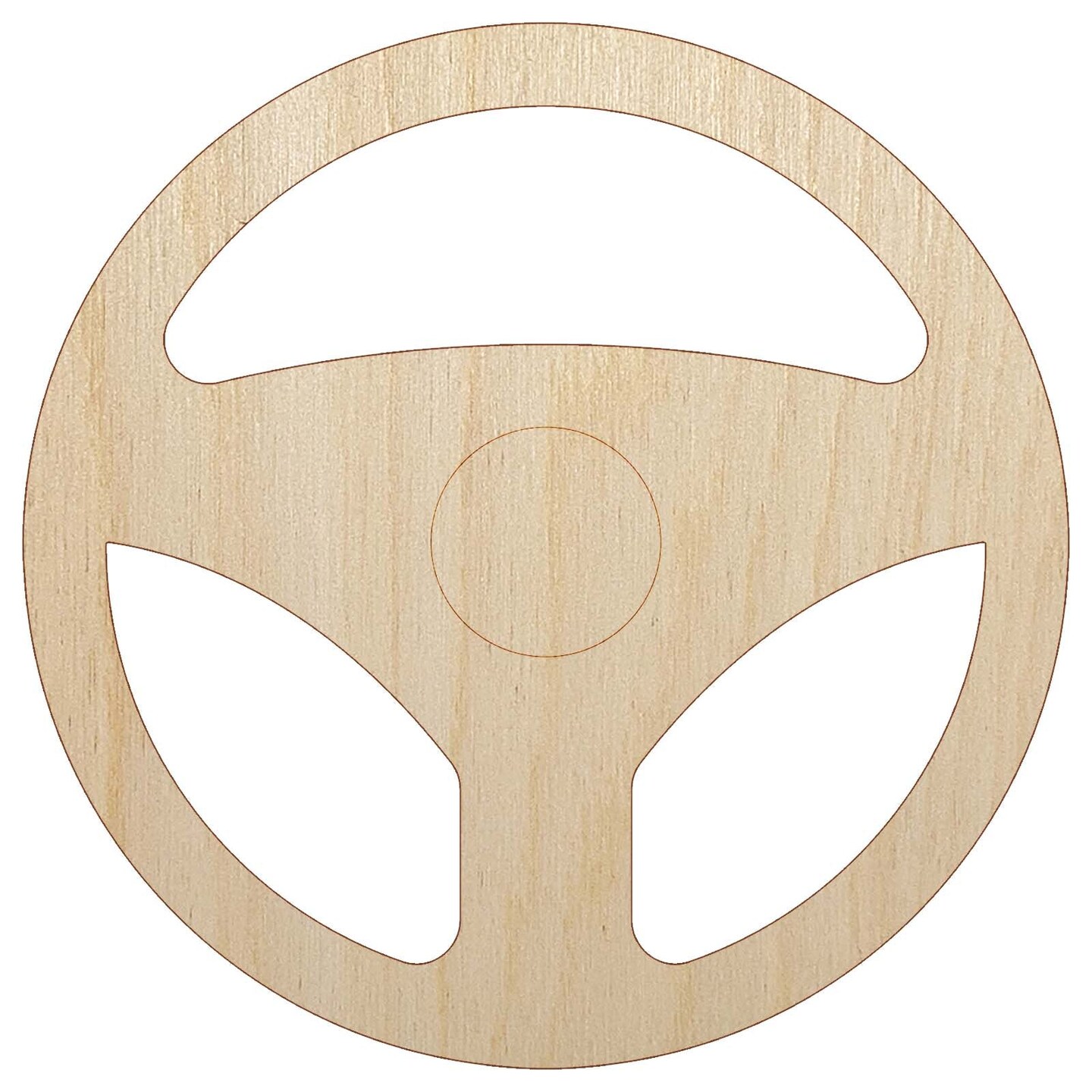 Car Steering Wheel for Driving Unfinished Wood Shape Piece Cutout for DIY Craft Projects