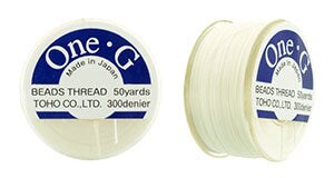 Beading Thread, White Nylon Thread for Beadwork (spool)