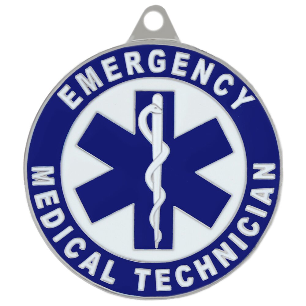 Emergency Medical Technician (EMT) First Responder Round Keychain