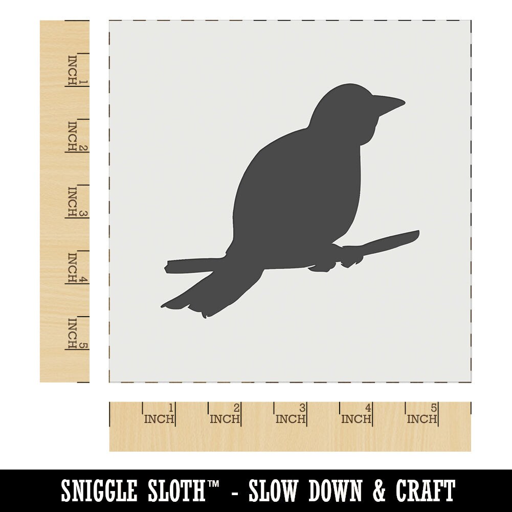 Canary Bird on Branch Solid Wall Cookie DIY Craft Reusable Stencil