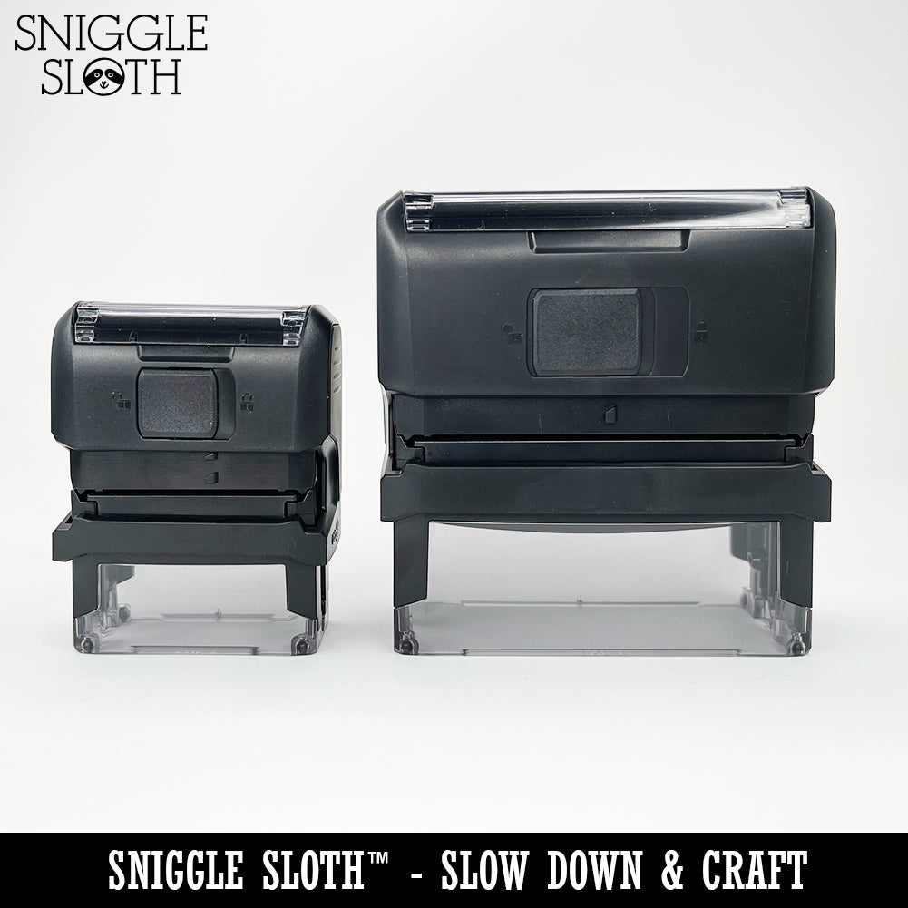 Entered Double Line Border Self-Inking Rubber Stamp Ink Stamper for Business Office