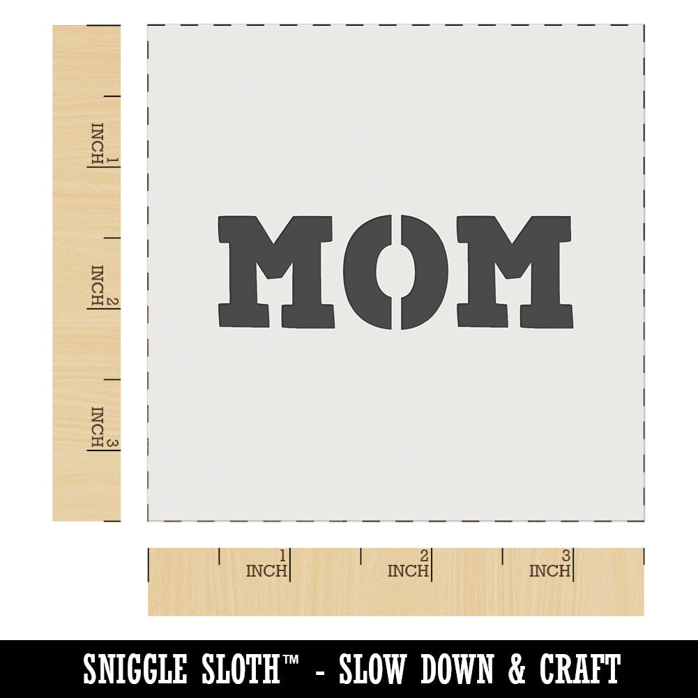 Mom Fun Text Wall Cookie DIY Craft Reusable Stencil