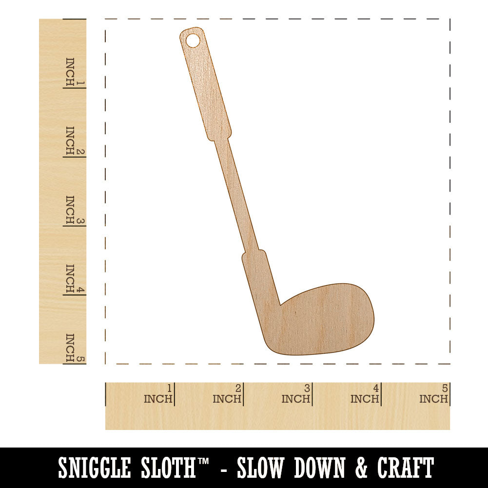 Golf Club Unfinished Craft Wood Holiday Christmas Tree DIY Pre-Drilled Ornament