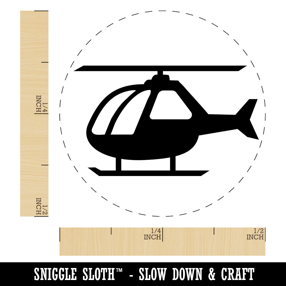 Helicopter Aircraft Chopper Self-Inking Rubber Stamp for Stamping Crafting Planners