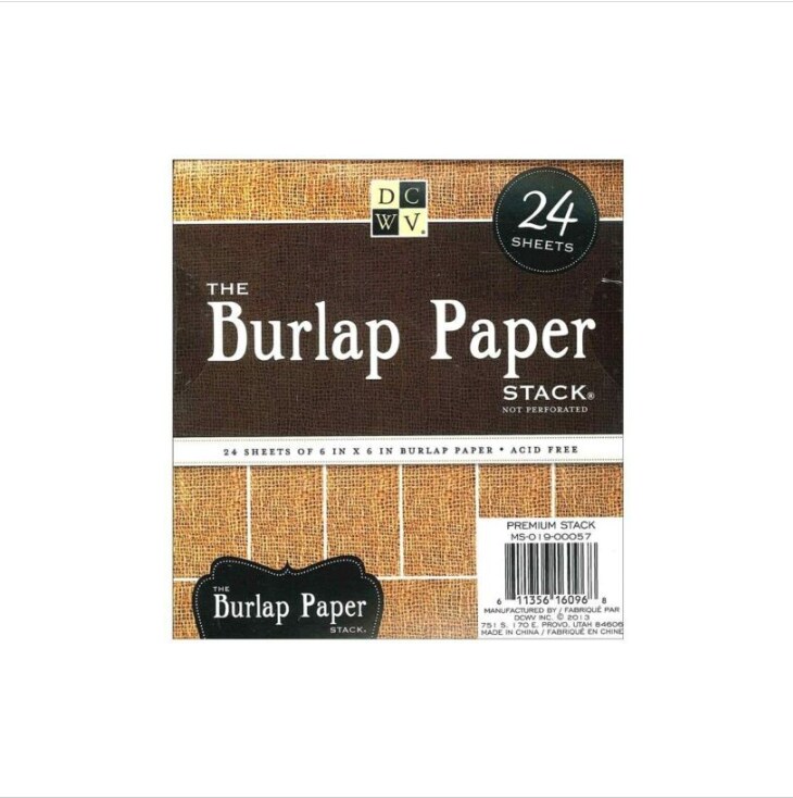 DCWV®️ STACK - DCWV - 6 X 6 - BURLAP PAPER 24 SHEETS MS-019-00057