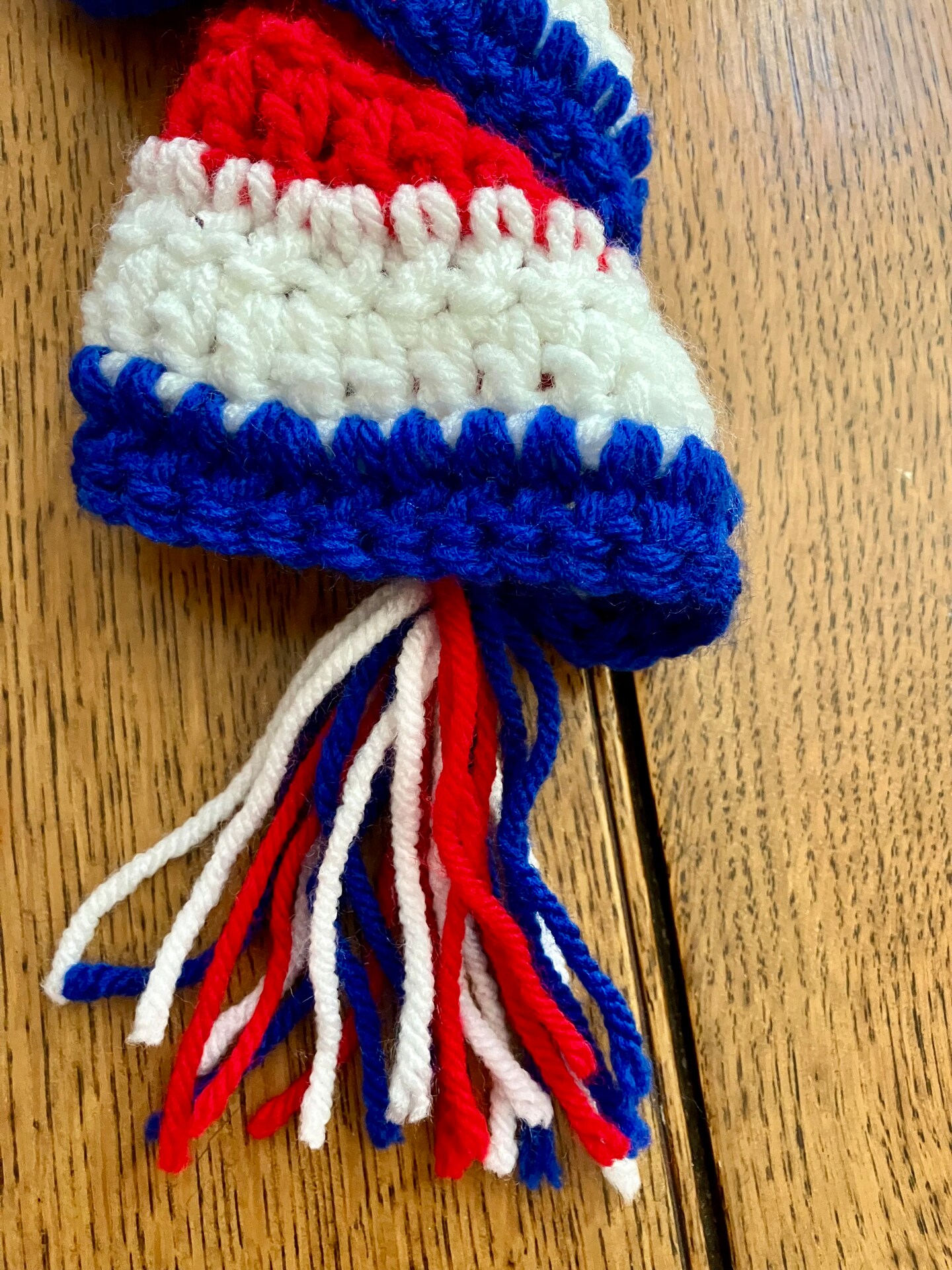 July 4th Red White Blue Hand Crocheted Beanie Cap - Unisex, All Ages, Handmade Patriotic Hat: Quick & Easy Crochet Tutorial for Beginners  main image 3