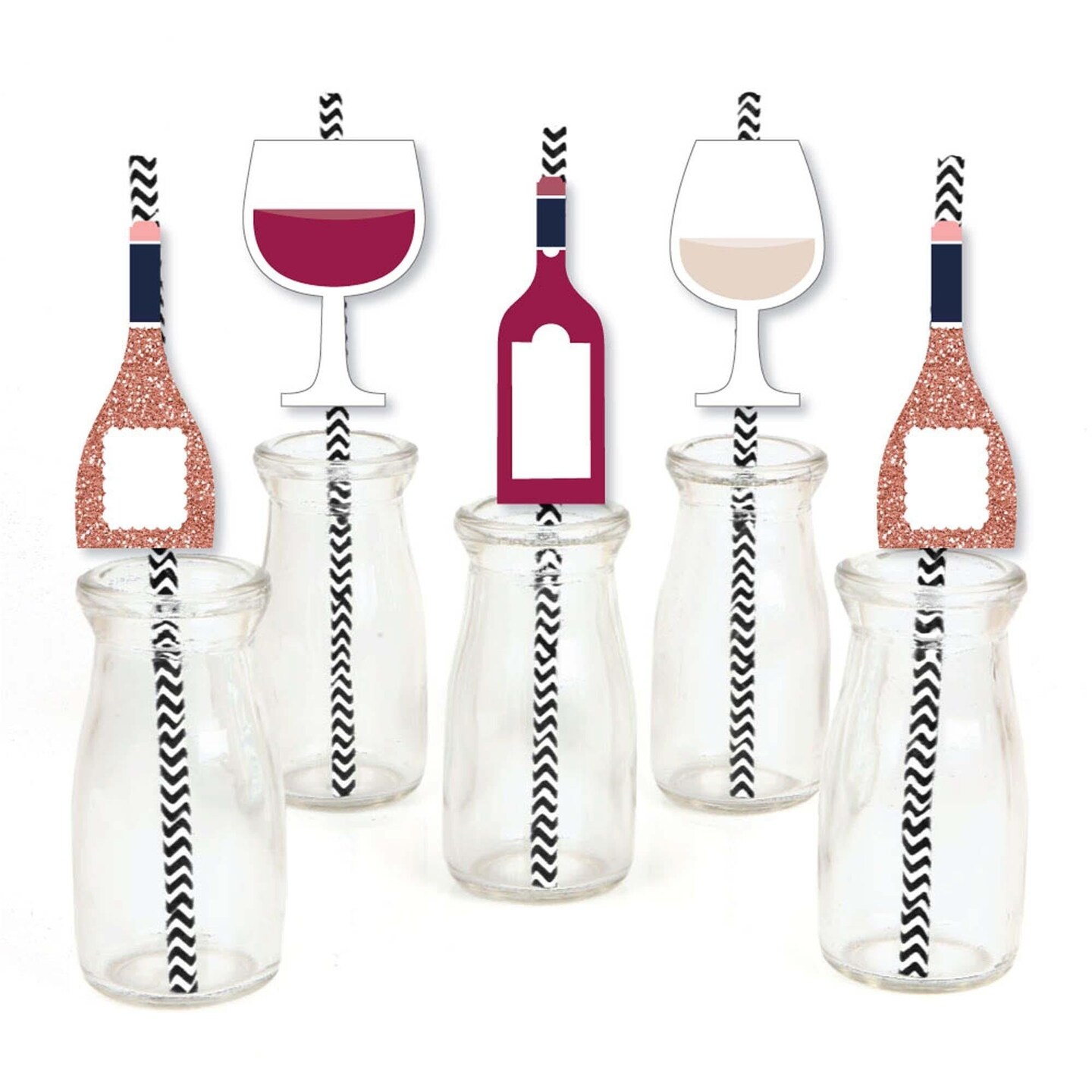 Wine Bottle Glass Straw