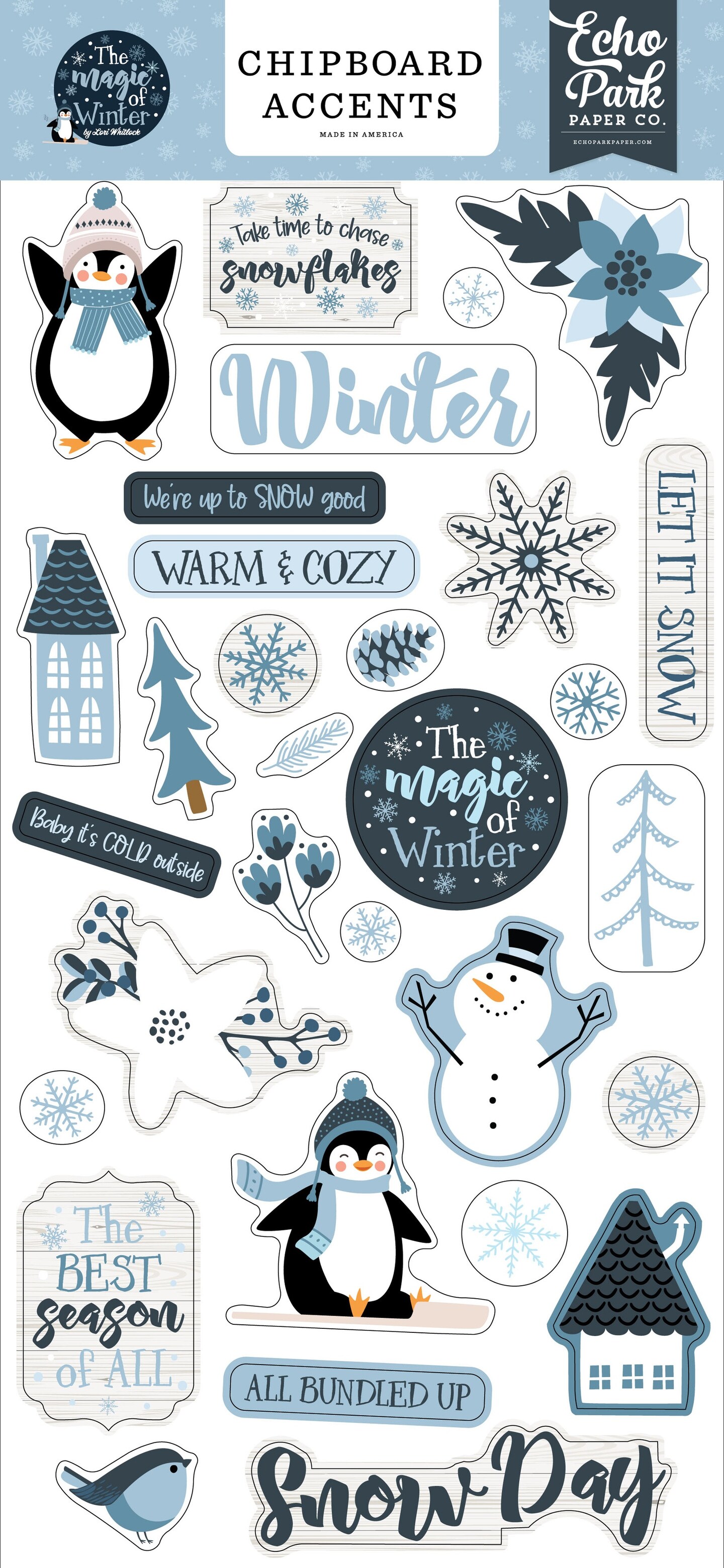 The Magic Of Winter Chipboard 6&#x22;X13&#x22;-Accents