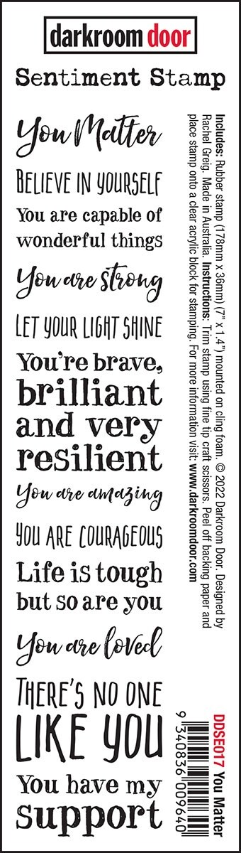 Darkroom Door Sentiment Stamp-You Matter