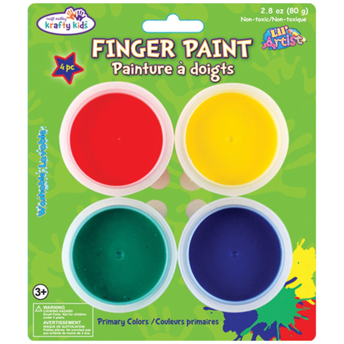 3 PACK - Incraftables Kid Paint Set. Non Toxic Finger Paint for