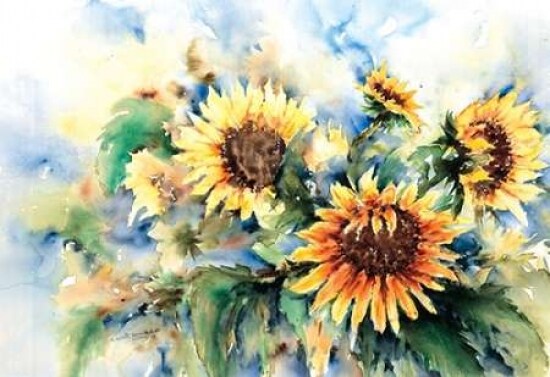 A bouquet of sunflowers Poster Print by Klaske Kalsbeek-Vlasma - Item # VARPDXKV001