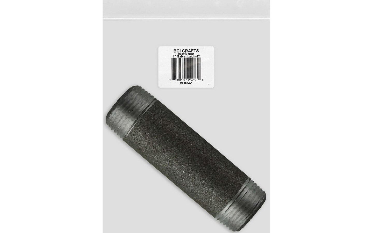 BCI Crafts Galvanized Pipe 1x4&#x22; Black