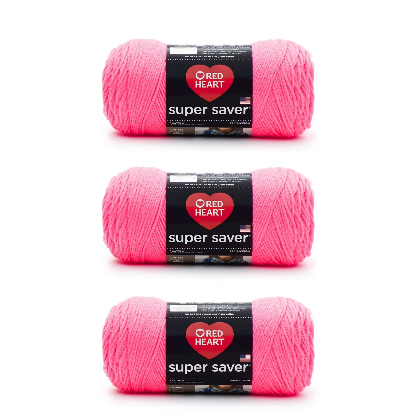 Red Heart Super Saver White Yarn Medium worsted weight 4-ply