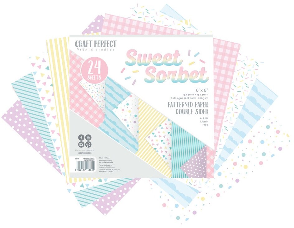 Craft Perfect Printed Book 6&#x22;X6&#x22;-Sweet Sorbet
