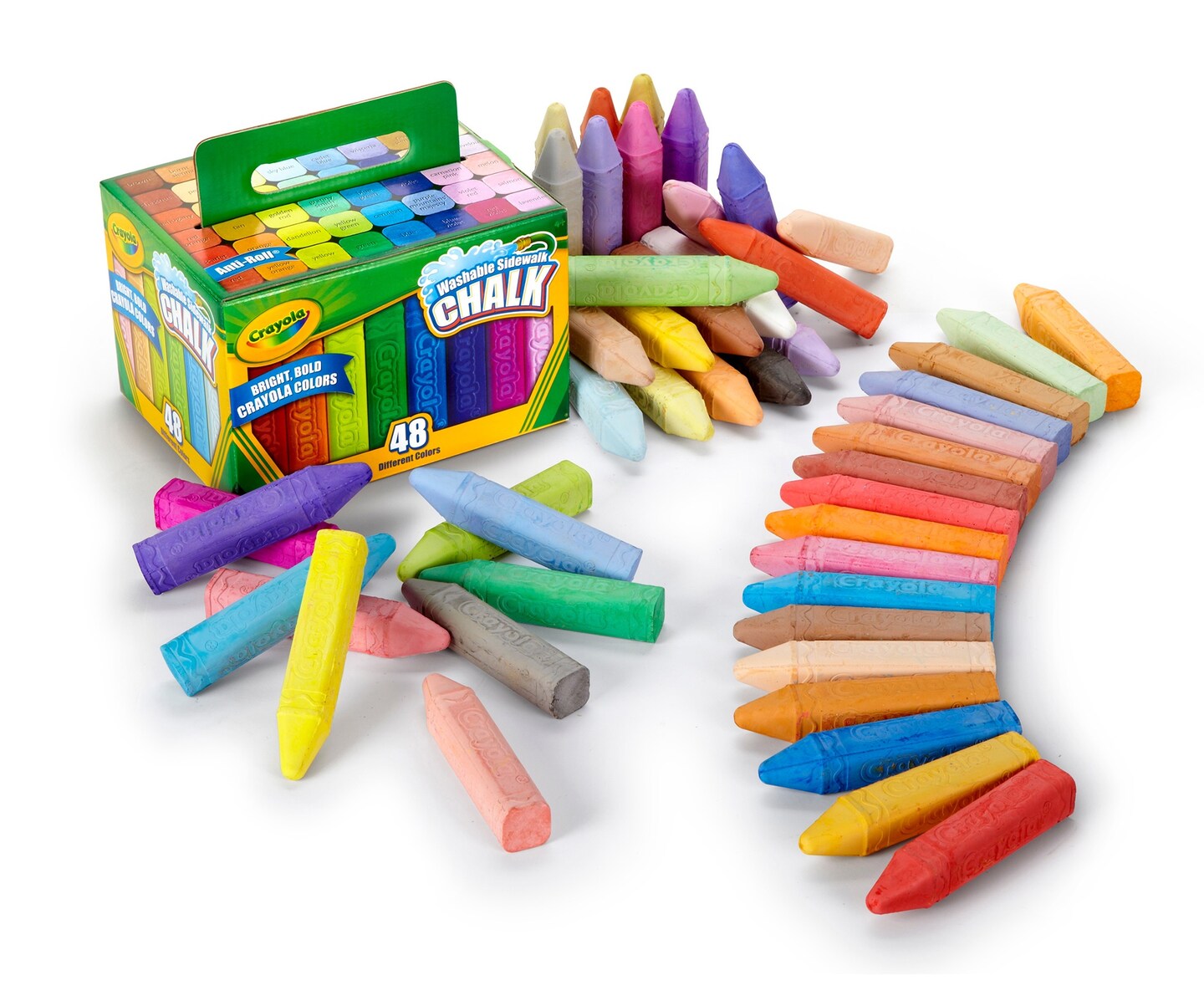 Crayola Washable Sidewalk Chalk-Assorted Colors 48/Pkg
