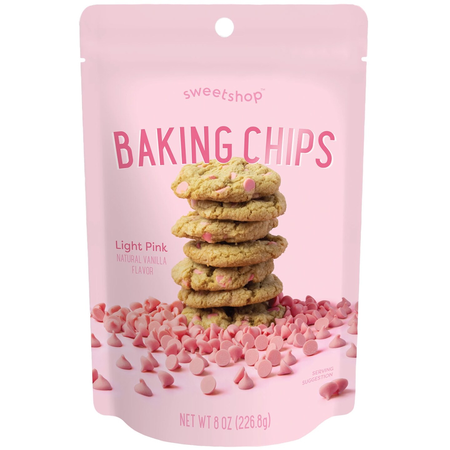 Sweetshop Baking Chips 8Oz-Light Pink