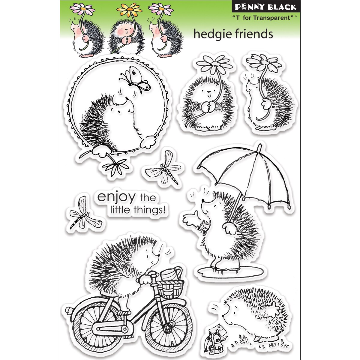 Penny Black Clear Stamps-Hedgie Friends