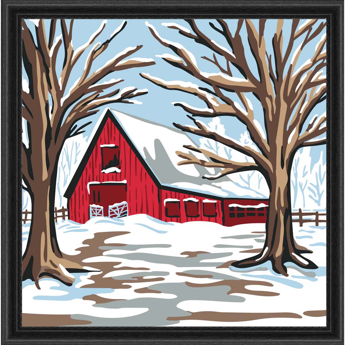 Plaid Winter Barn PaintbyNumber Kit Michaels