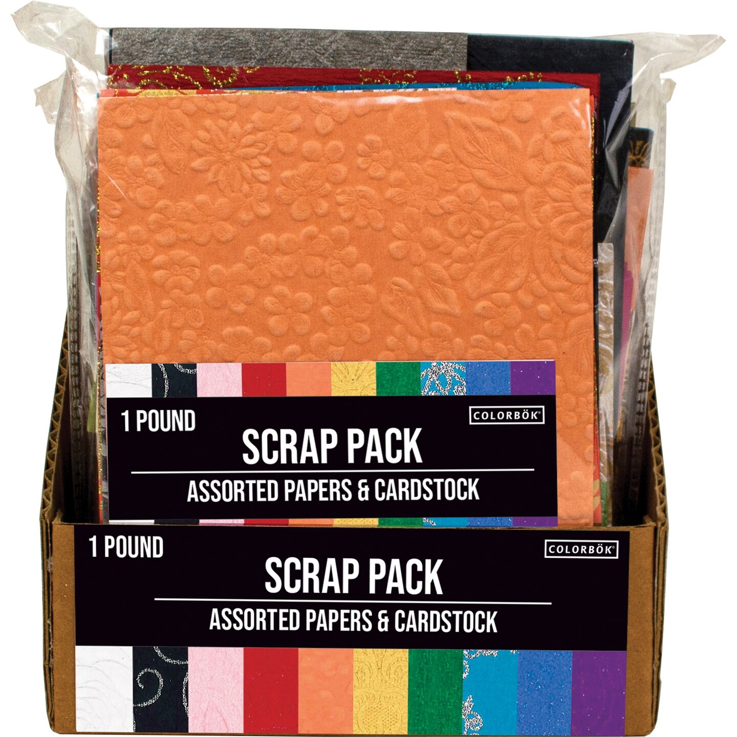 Multipack of 6 - Colorbok Scrap Pack Paper 1lb Various Sizes-Assorted