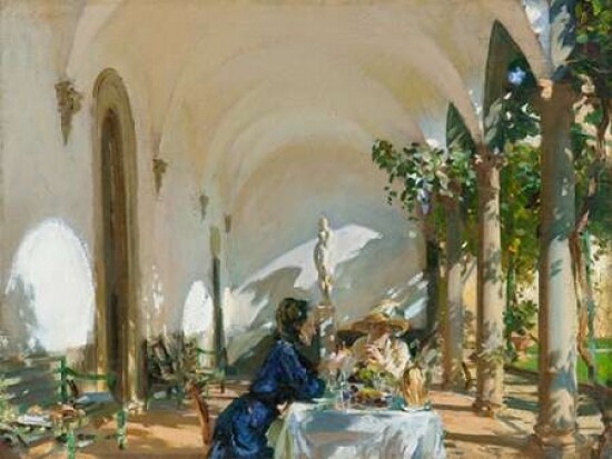 Breakfast in the Loggia Poster Print by John Singer Sargent - Item # VARPDX3AA1555