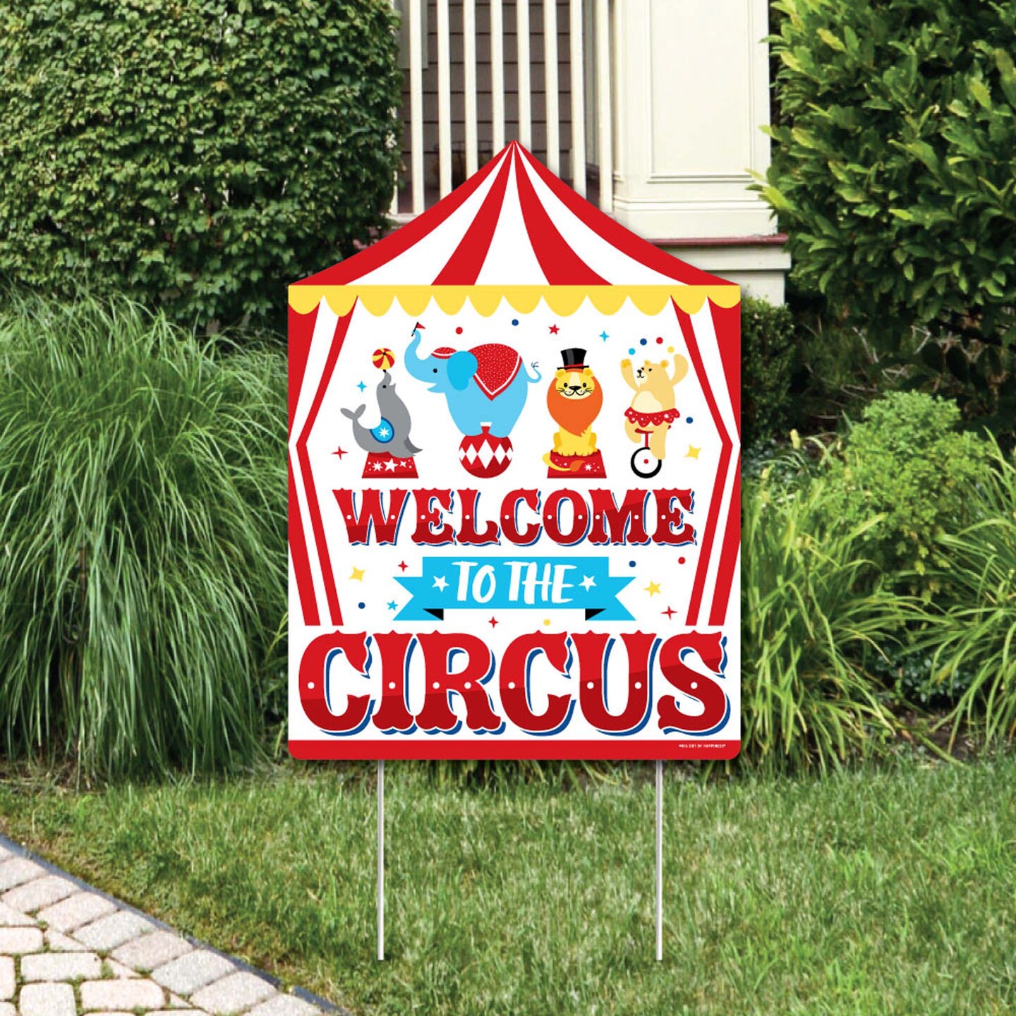 Big Dot of Happiness Carnival - Step Right Up Circus - Party Decorations - Carnival Themed Party Welcome Yard Sign