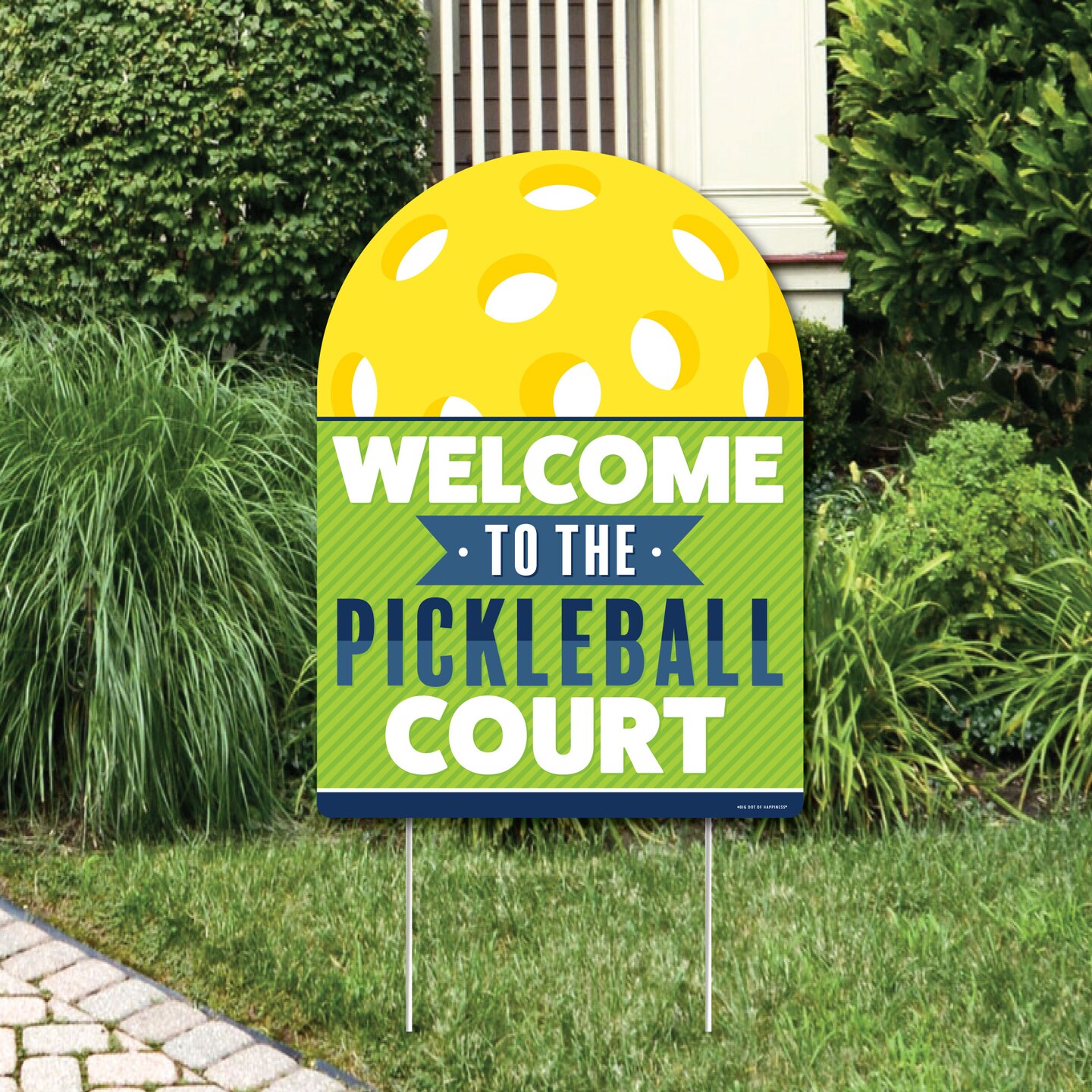 Big Dot of Happiness Let's Rally - Pickleball - Party Decorations - Birthday or Retirement Party Welcome Yard Sign