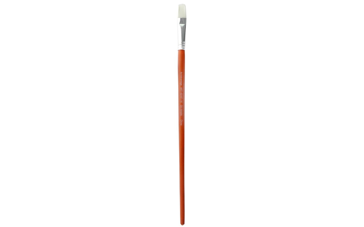 Art Advantage White Nylon Bristle Long Handle Filbert 16 Paint Brush