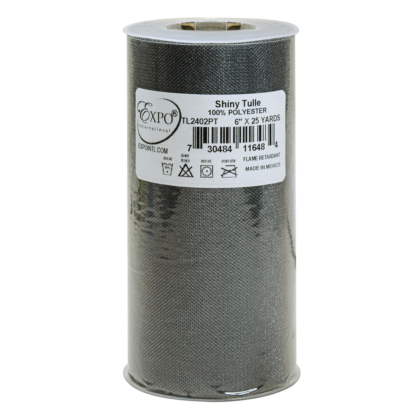 Expo Shiny Tulle 6&#x22;X25yd Spool-Pewter