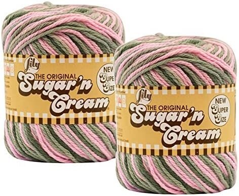 (Pack of 2) Lily Sugar'n Cream Yarn - Ombres Super Size-Pink Camo