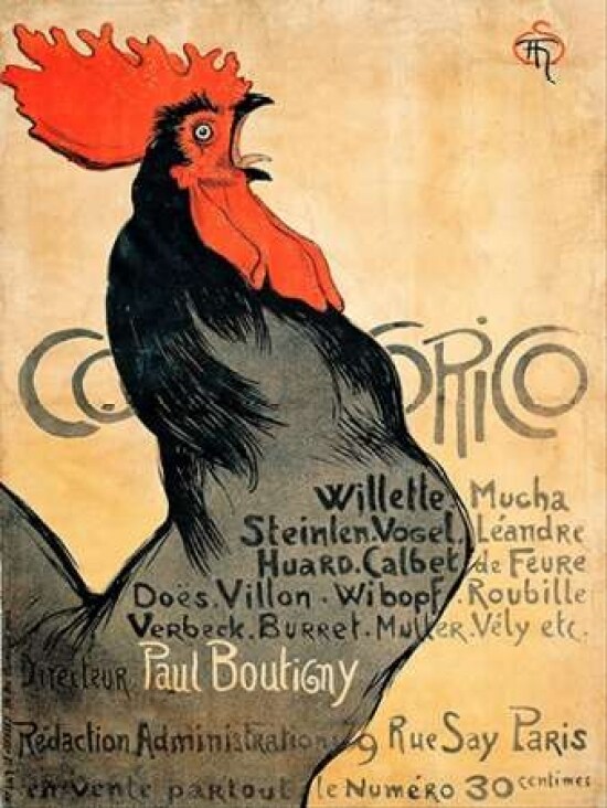 Cocorico Poster Print by Theophile Alexandre Steinlen - Item # VARPDX3VI1811