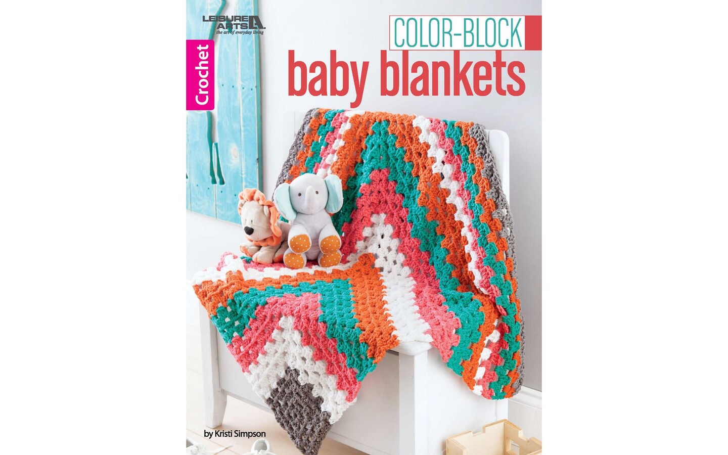 Leisure Arts Color Block Baby Blankets Crochet Book Michaels