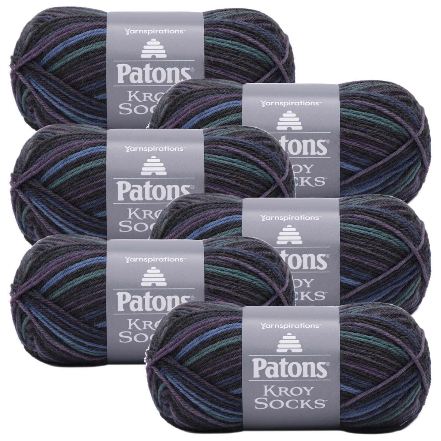 (Pack of 6) Patons Kroy Socks Yarn-Magic Stripes