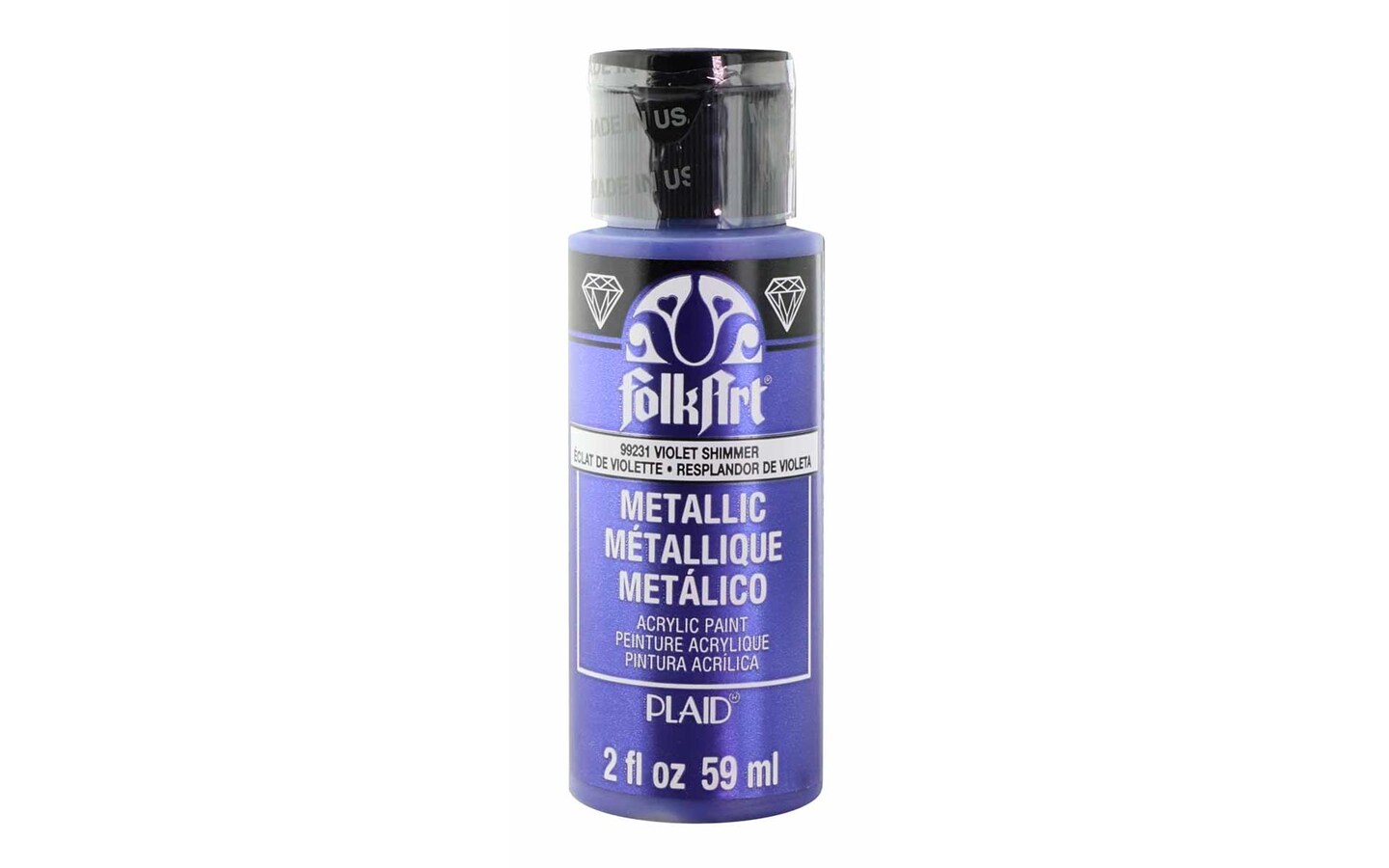 Plaid Folkart Acrylic Paint 2oz Metallic Violet