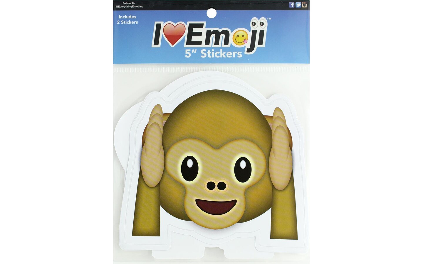 Everything Emoji Sticker Set 5&#x22; Speak/Hear No Evil