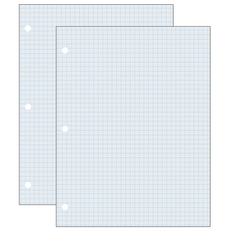 Graphing Paper, White, 2-sided, 1/4&#x22; Quadrille Ruled 8-1/2&#x22; x 11&#x22;, 500 Sheets Per Pack, 2 Packs