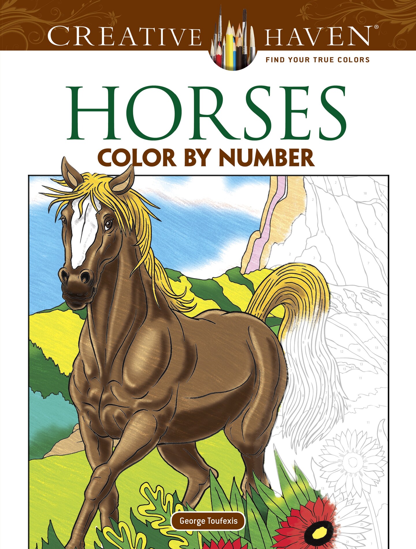 Creative Haven: Horses Coloring Book-Softcover