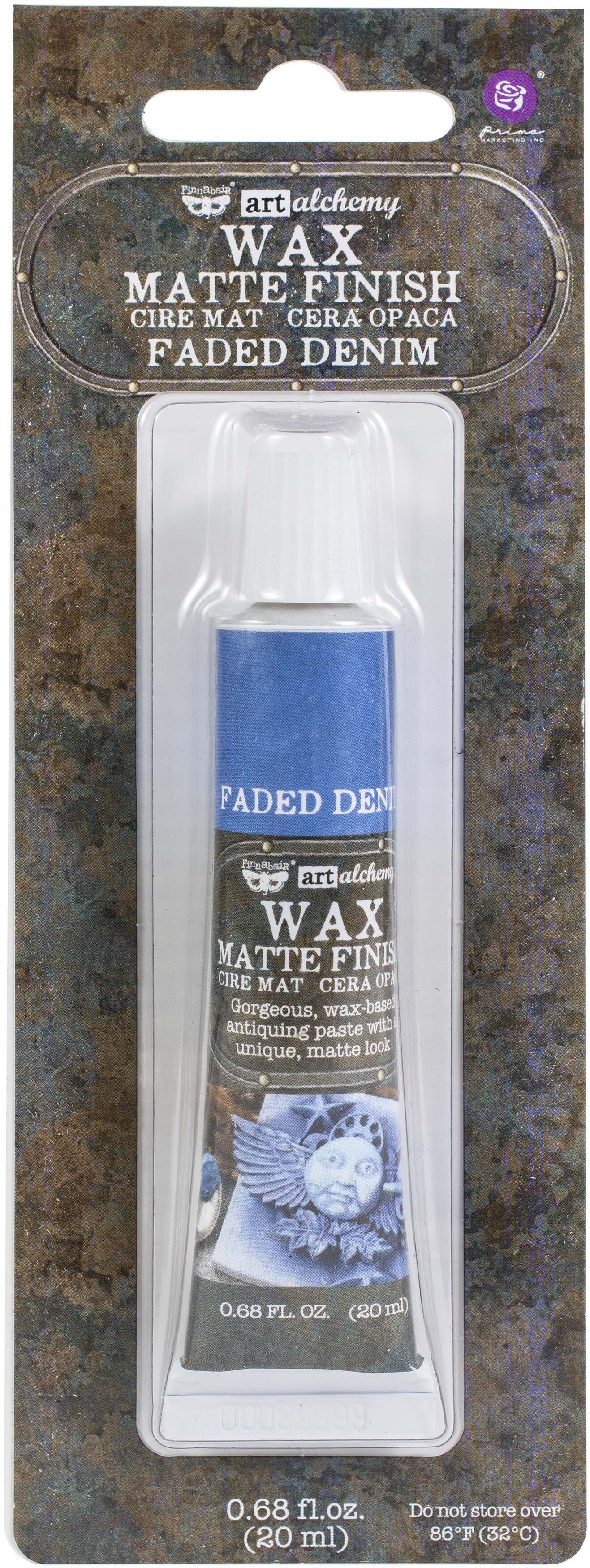 Finnabair Art Alchemy Matte Wax .68 Fluid Ounce-Faded Denim