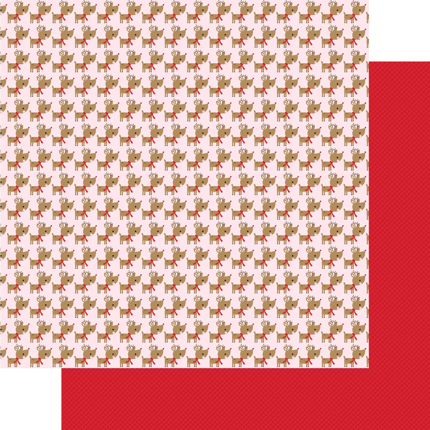 The North Pole Double-Sided Cardstock 12&#x22;X12&#x22;-Rudolph
